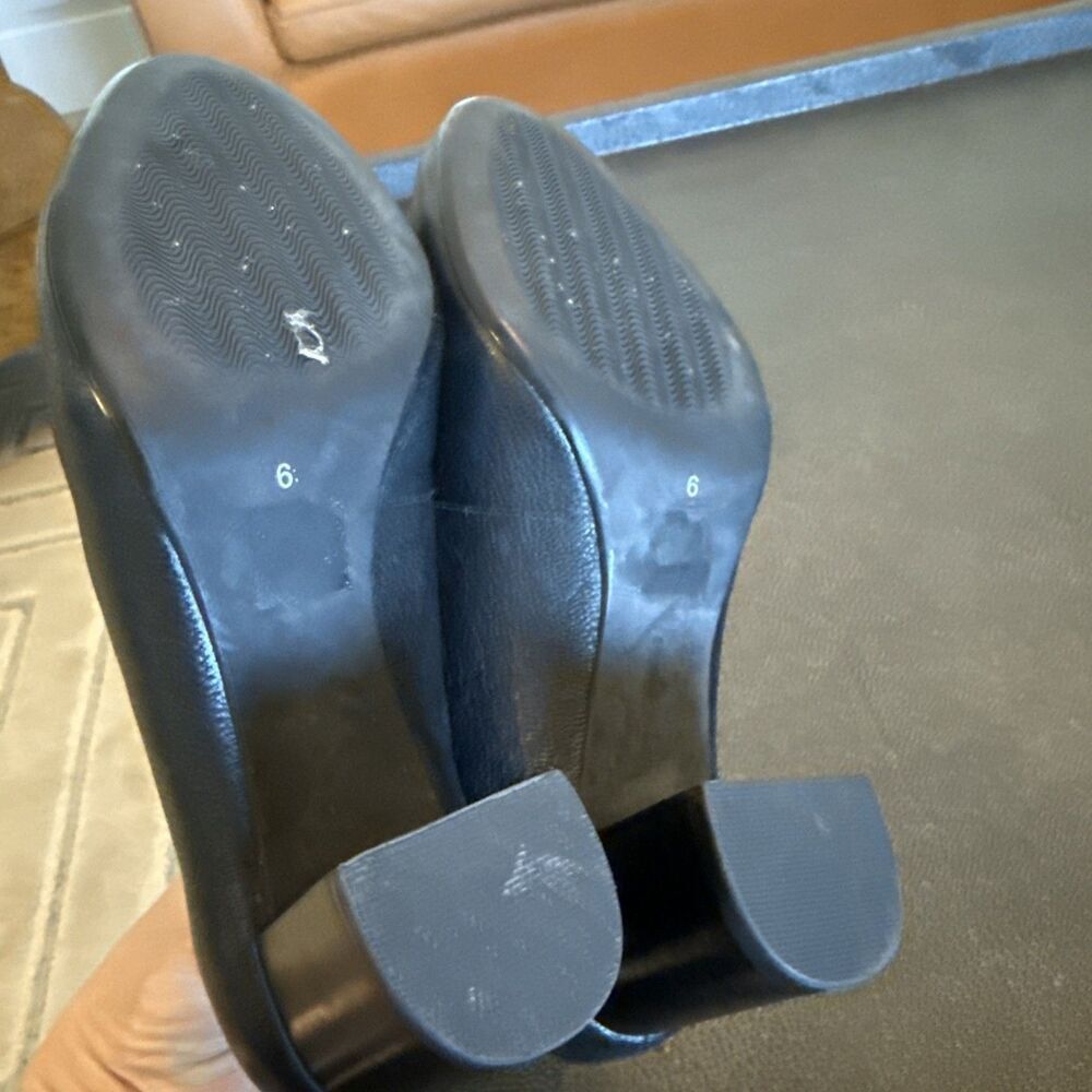 Marc Joseph New York Womens Midtown Pumps US 6 Black Leather Round Toe - Picture 6 of 11